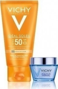 Vichy Ideal Soleil Dry Touch Teinte SPF50 50ml & Δώρο Aqualia Thermal Light 15ml