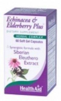 Health Aid Echinacea & Elderberry Plus 60Caps