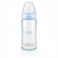 Nuk Μπιμπερό Γυάλινο 240Ml Με Θηλή Μεγ.1 F.C. Plus