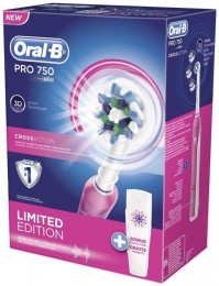 Oral-B Ηλεκτρική Οδοντόβουρτσα D16513 Pro 750 Pink Crossaction