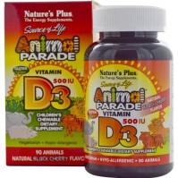 Nature S Plus Animal Parade Vitamin D3 (90 Μασώμενες Ταμπλέτες)