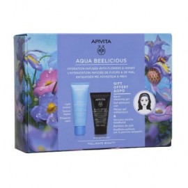 Apivita Set Aqua Beelicious Light 40ml & ΔΩΡΟ Apita Black Detox Cleansing Gel 50ml