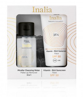 Power Health Inalia Promo Vitamin Rich Sunscreen Cream Face SPF50 Αντηλιακή Κρέμα Προσώπου 50ml & ΔΩΡΟ Micellar Cleansing Water 50ml