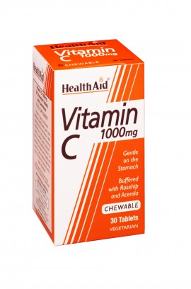 Health Aid Vit C 1000Mg Chewable Rosehip 30Tabs