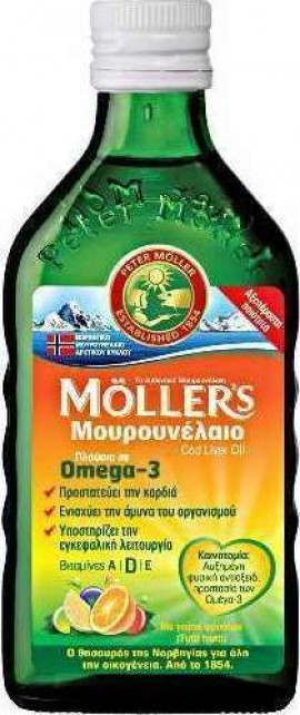 Mollers Μουρουνέλαιο με γεύση Tutti Frutti, 250 ML