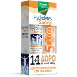 Power Health Hydrolytes Sports 20 effervent tabs & Δώρο Vitamin C 500mg 20 effervent tabs